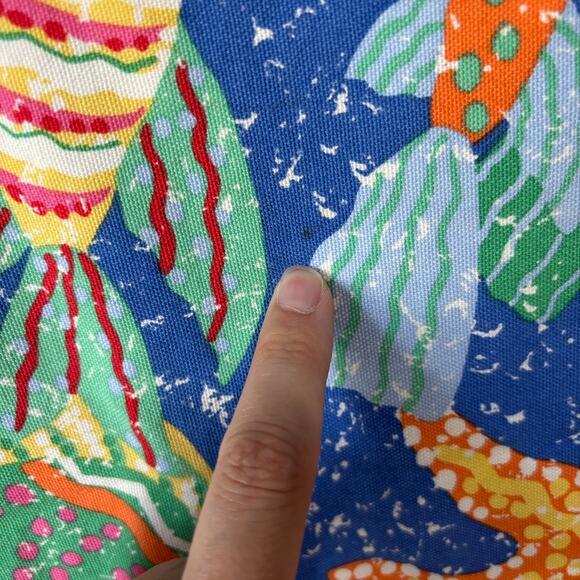 Waverly "Key West" Tablecloth 98" x 52" Fish Sea Underwater Print 100% Cotton - Picture 8 of 11